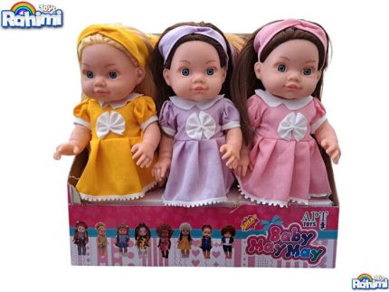 عروسک مای مای لباس رنگی با تل از برند apt